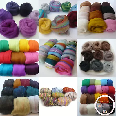 Heidifeathers® Wool Roving Tops Carded Sliver Merino Natural Needle Felting • £7.99