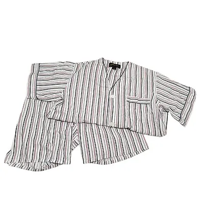 NEW Vintage Barrington Striped Men’s Short Sleeve Knee Length Pajamas Size Large • $22.91