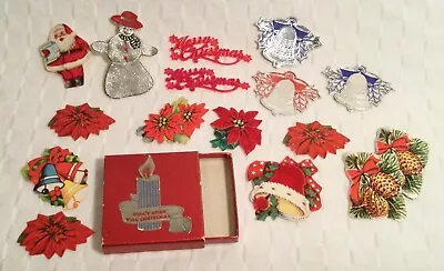 $11.95 • Buy Vintage Lot Of Die Cut Gummed Christmas Holiday Gift Seals W Box - Unused