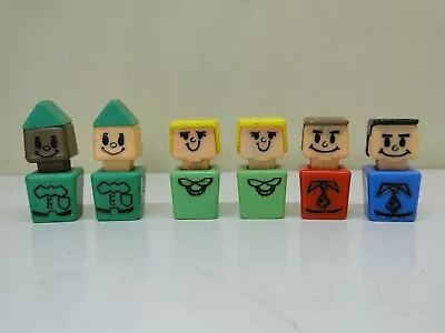 Vintage Playskool McDonalds Playset People Blockhead Figures Lot Of 6 • $22.99