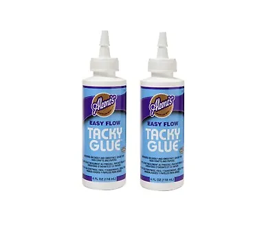 2x Aleene's Easy Flow Tacky Crafting Glue 118ml (4fl Oz) Dries Clear & Flexible • £7.99