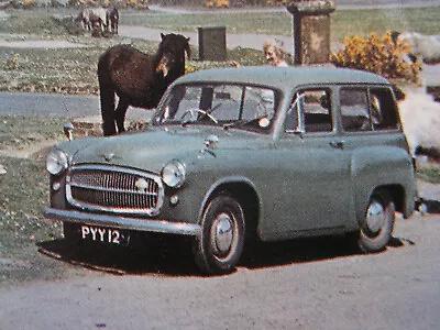 Real Photo - Yelverton Dartmoor Austin Mini Car -  The Rock  - Ponies 1960s • £6.50