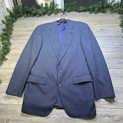 Jos A Bank Blazer Size Large (40” LONG) Navy Blue Suit Jacket Vintage USA Made • $24.99