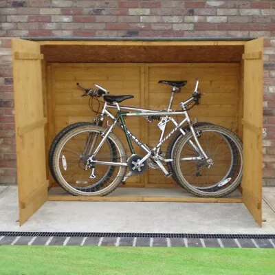 6x2 BIKE SHED STORE GARDEN OUTDOOR STORAGE PENT SHIPLAP WINDOWLESS WOOD 6ft 2ft • £254.94