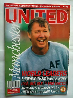 MINT Vol 2 No 11 Manchester United Official Magazine November 1994 • £3