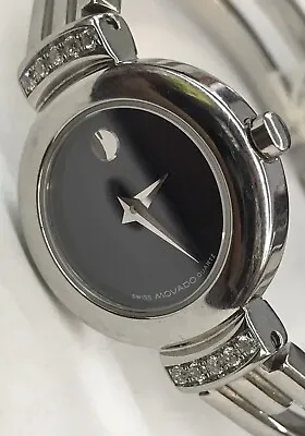 Movado Harmony 84.A1.809.A Black Dial Stainless Steel Ladies Watch • $299.95