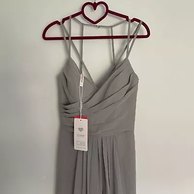 JJ’s House UK 10 Silver A Line Floor Length  Bridesmaid Dress BNWT • £29.99