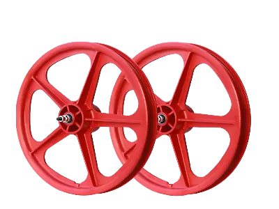 Skyway Tuff Wheel II 20  Red Pair -BMX / Old School / Vintage Style / Retro • $299