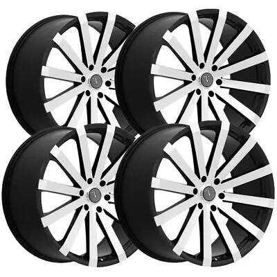 (Set Of 4) Velocity VW12 22x9 6x5.5  +13mm Black/Machined Wheels Rims 22  Inch • $939.96