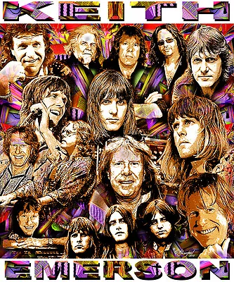  Keith Emerson  Tribute -12 X 14  Poster Print By Ed Seeman • £23.71