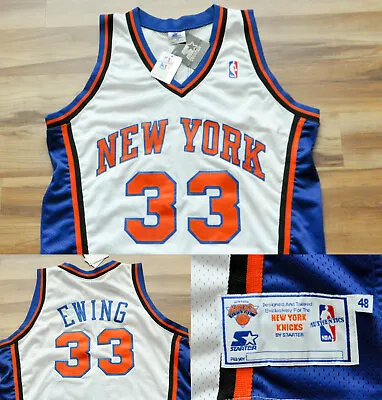 Patrick Ewing New York Knicks STARTER Jersey NBA Authentic NY Sewn Men 48 XL NWT • $599.99