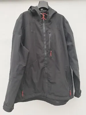 Mountain Warehouse Mens Waterproof Jacket Coat Cagoule Hood Breathable XL BLACK • £30