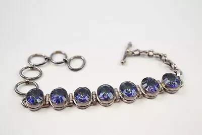 Sterling Silver Mystic Topaz Bracelet X 1 (17g) • £28