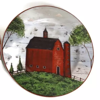 Warren Kimble Plate Country Life Barn Brandon House Sakura Collectible 8  Across • $9.97