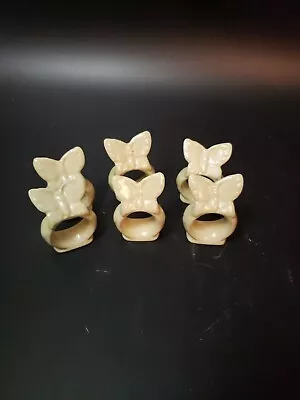 £11.88 • Buy Butterfly Napkin Rings, Ceramic Set Of 6