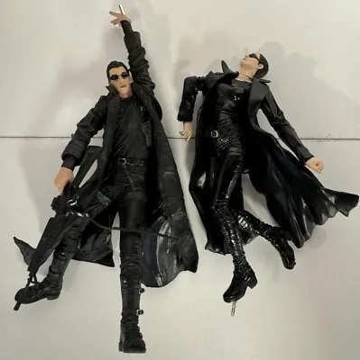 The Matrix Series 1 Trinity Neo Lobby Scene McFarlane Toys Action Figures Only • $19.95