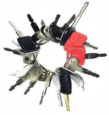 18 Heavy Construction Equipment Ignition Key Set John Deere Case Cat Komatsu JCB • $15.79