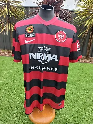 Western Sydney Wanderers MENS HYUNDAI A-LEAGUE NIKE NRMA INSURANCE JERSEY LARGE • $19.95