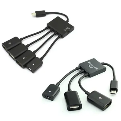 3/4Port Micro USB Data Power Charging OTG Hub Cable For Android Tablet Phone LO • $3.31