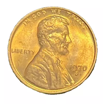 1970 S Red Uncirculated Lincoln Memorial Cent Penny UNC BU From Old Roll • $1.45