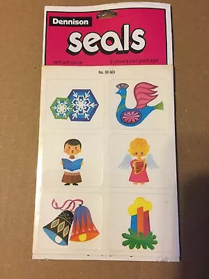 Vintage Dennison Christmas Seals 8 Sheets Per Package Self-adhesive Nos Sealed! • $5.41