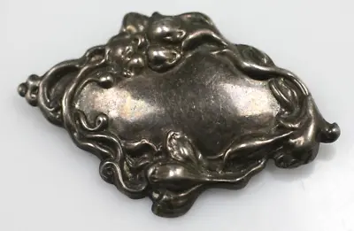 Vintage Sterling Silver Art Nouveau Repousse Flowers Poppy Pin Brooch 2  • $26.50