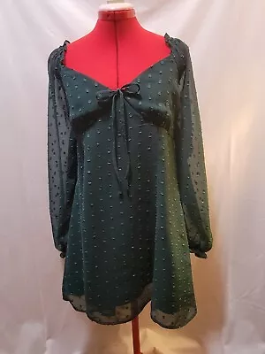 Asos Dark Green Babydoll Dress. US Size 12 • $18