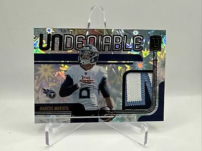 2019 Panini Unparalleled Refractor Undeniable Patch Marcus Mariota 🔥 • $9.95