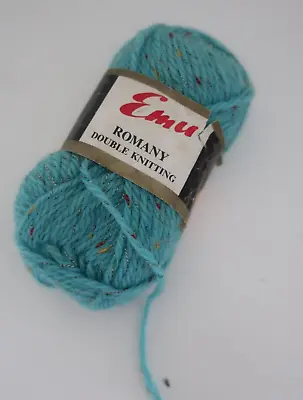 1970s EMU Wools Australia ROMANY Double Knitting Yarn Turquoise 76% Wool • $5