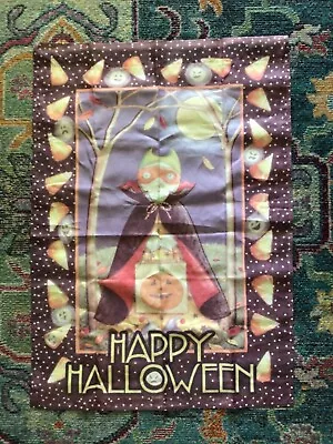 Vintage Mary Engelbreit Halloween Large Outdoor Flag 28 X 40 • $34.99