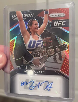 2021 Prizm UFC Miesha Tate Red Prizm Octagon Auto Autograph /49 PACK FRESH! • $59.95