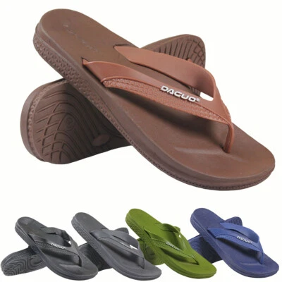 Mens Summer Sandals New Toe Post Casual Mule Beach Pool Shower Flip Flops Shoes • £5.95