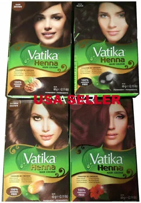 Dabur Vatika Henna Powder Best Hair Color Dark Natural Brown Burgundy Black • $10