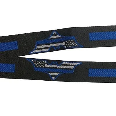 $9.99 • Buy Batman Thin Blue Line Lanyard Necklace Police Law Enforcement Super Hero