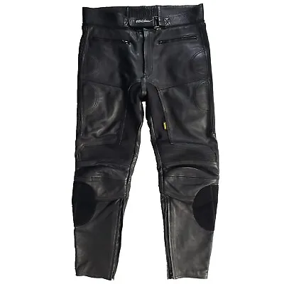 Fieldsheer Motorcycle Pants Mens 40 Black Leather Made With Kevlar • $129.99