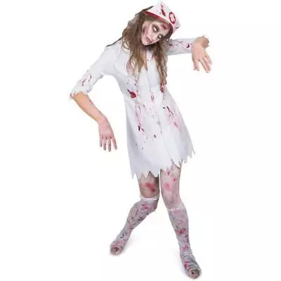 Karnival Zombie Night Nurse Women's Halloween Fancy Dress Costume • £11.99