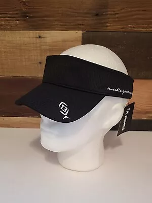 13 Fishing Black Polyester Strapback Visor Cap New With Tags Make Your Own Luck • $19.99