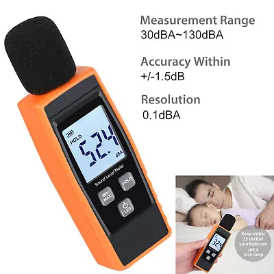 Digital Sound Level Meter Reader Pressure Tester Decibel Meter Measure 30-130dB • $26.99