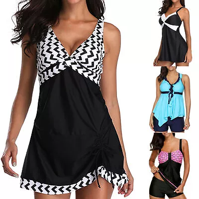 Women Bikini Swimsuit Costume Bathing Suit Beach Swimwear Tankini Set Plus Size • $31.57