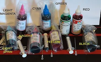 $26.95 • Buy Refill Premium Ink -Canon Pro 9000 100ml - All 8 Colors. W/ Chip Resetter Inclu