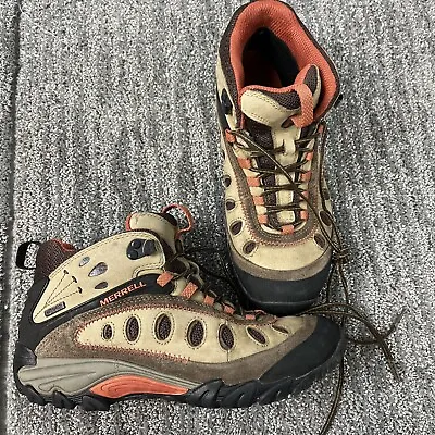 Merrell Women's Hiking Boots Chameleon Arc 2 Mid Waterproof Brown Ortholite  8.5 • $28