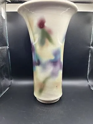 Rare Vintage Pottery Vase Abstract Coloring Signed McCulloch 9” • $19.99