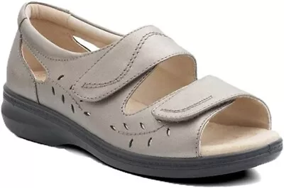 Padders Wave Sandals Women's Open Toe Pewter Grey Leather UK 5.5 NEW • £19.99