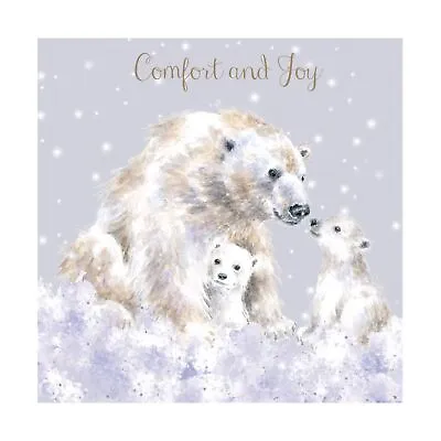 Wrendale Polar Bear Family Christmas Cards - Set Of 8 12cm X 12cm Xmas Cards • £3.99