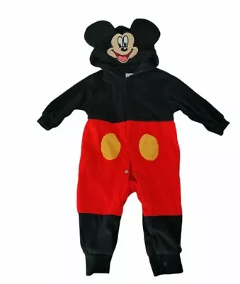 Disney Baby Mickey Mouse Long Sleeve Halloween Costume Size 12-18 Months Flawed • $14.95