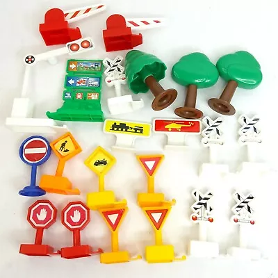 GeoTrax Geo Trax Toy Train Accessories Tree Signs Fisher Price Bulk LotB • $29.99