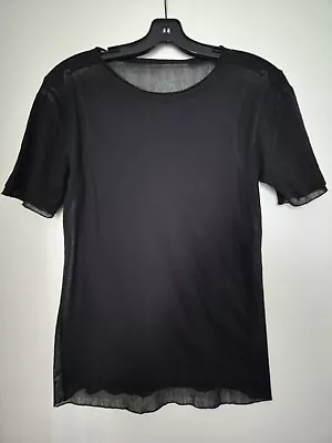 T By Alexander Wang Top Black With Mesh Size Small 100% Cotton • $54