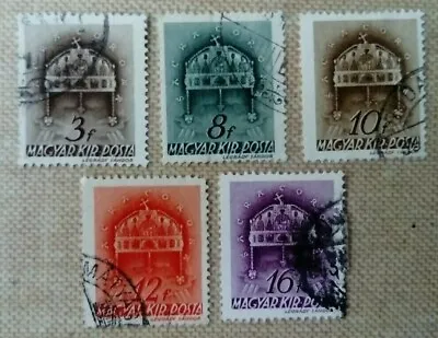 Hungary Stamps Magyar Kir Posta 1939 'Crown Of St Stephen' 3810.12.16f • $1.22