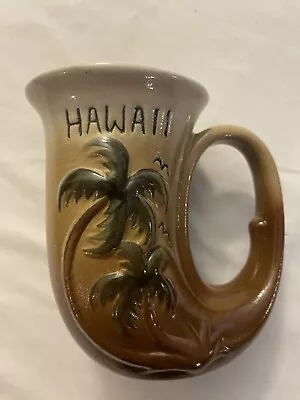 Hawaii K&S Pottery Stoneware Hand Crafted Coffee Tea Mug Horn Tankard A1 • $11.99