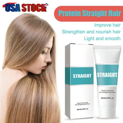 Keratin Treatment Hair Straightening Cream Fast Smoothing For Deep Curly Hair • $7.59